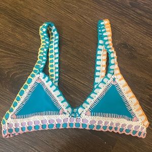 Kiini Liv Bikini Top in Jade Multi, Size Small